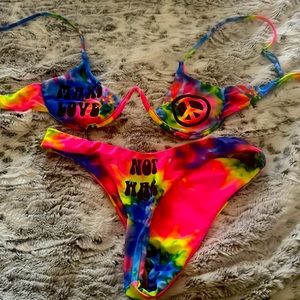 Never worn tie dye bathing suits